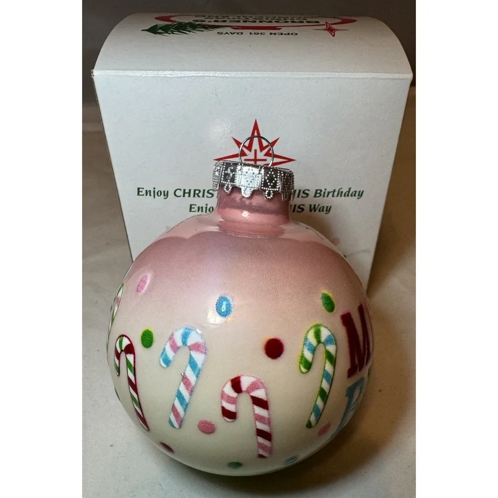 New Bronners Christmas Wonderland Merry Bright Ornament Christmas Pink‎